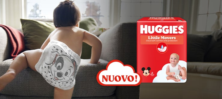 Huggies + pannolino+ ultra comfort + anti mucchio+ libertà di movimento