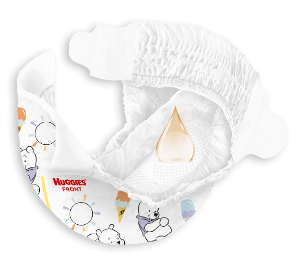 hugges + pannolino+ extra care bebè+ protezione+ cuscinetti assorbenti+ bnda elastica in vita+ indicatore di bagnato